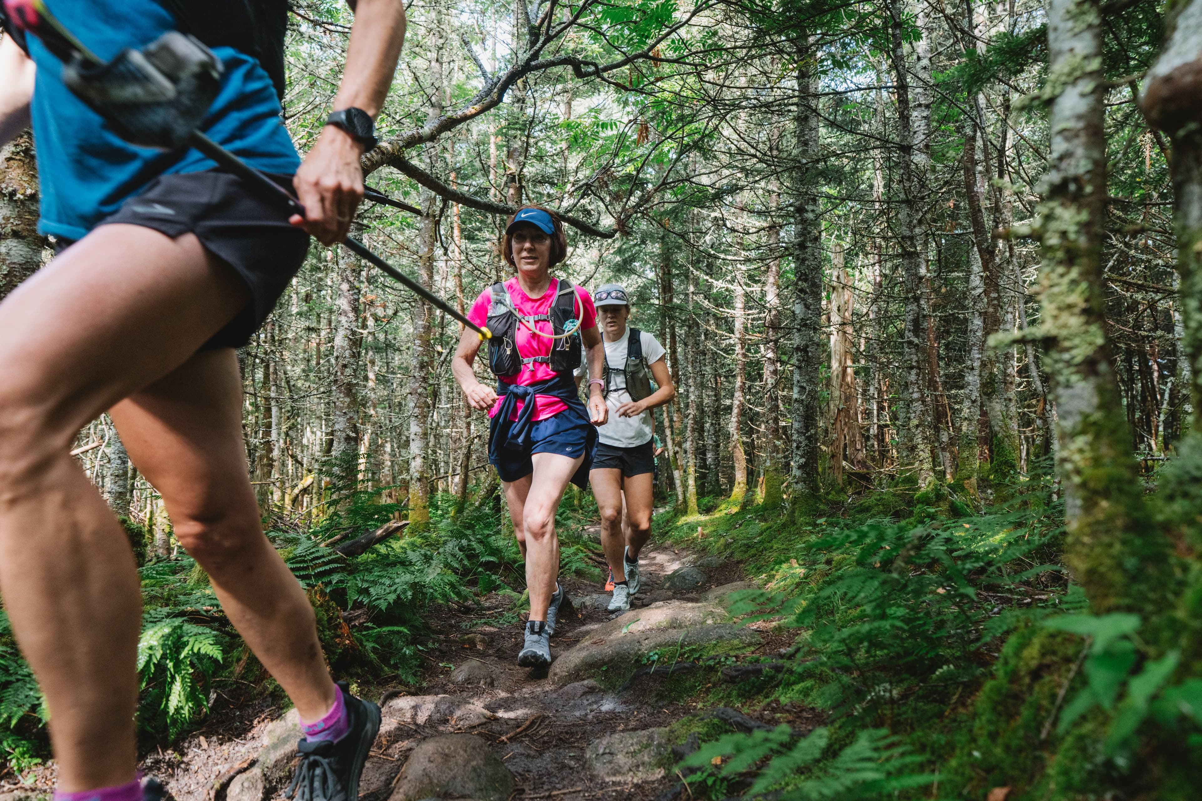 Runners on trail